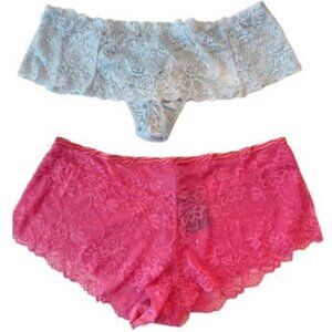 Lot 2 Plus Size 3X Lace Panties NWT René Rofé Assorted Colors